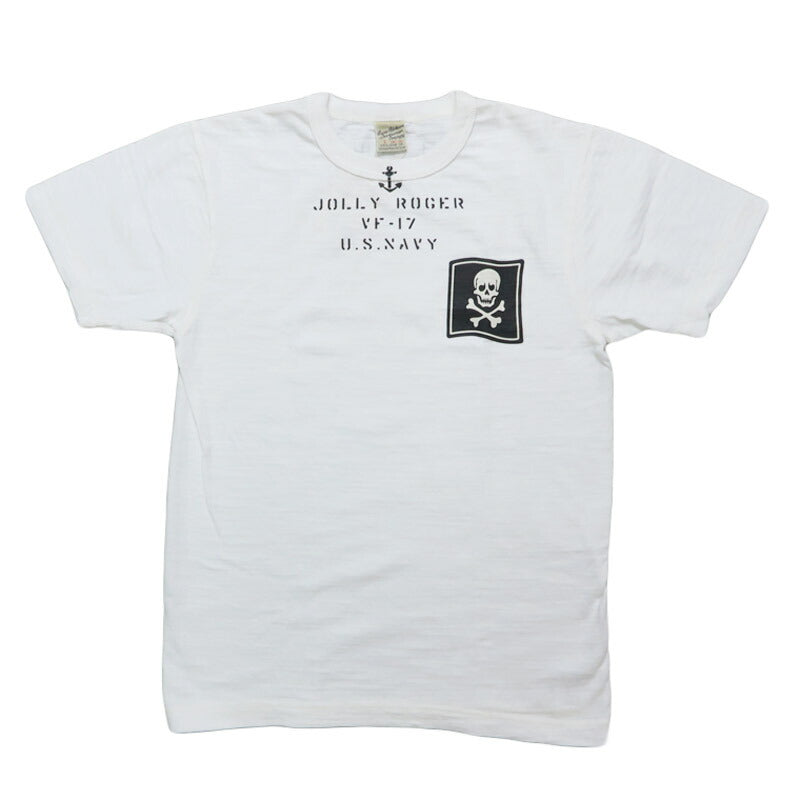 バズリクソンズ BUZZ RICKSON'S スラブヤーン 半袖 Tシャツ プリント "VF-17 JOLLY ROGER" BR79561