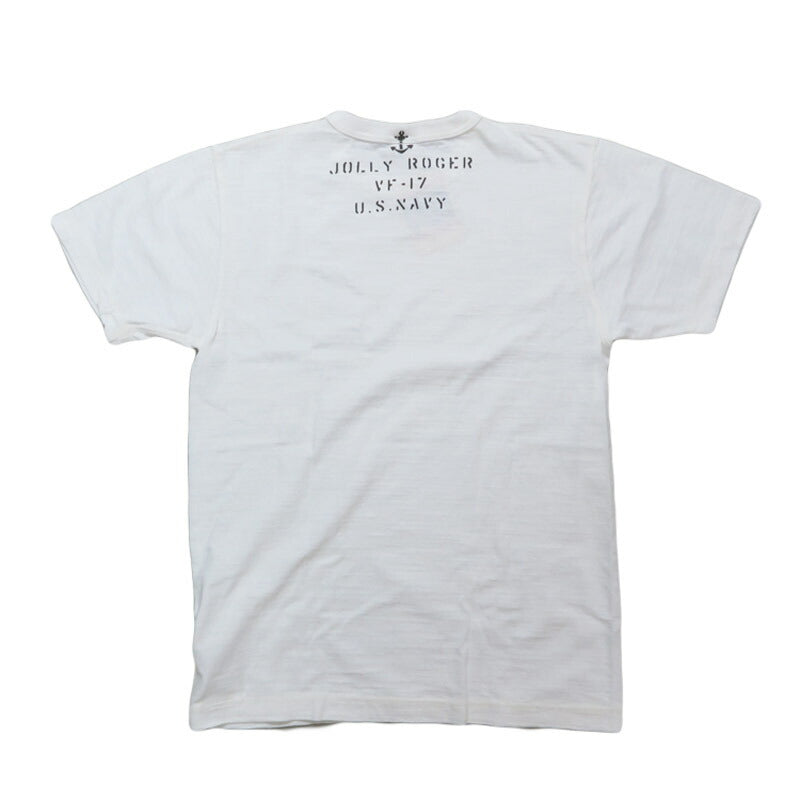バズリクソンズ BUZZ RICKSON'S スラブヤーン 半袖 Tシャツ プリント "VF-17 JOLLY ROGER" BR79561