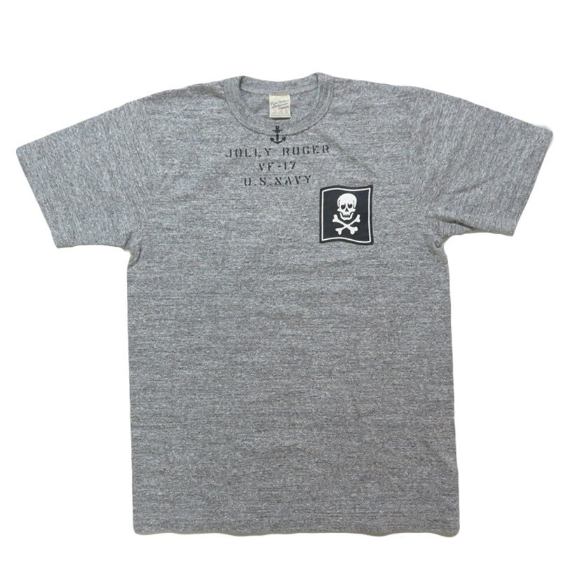 バズリクソンズ BUZZ RICKSON'S スラブヤーン 半袖 Tシャツ プリント "VF-17 JOLLY ROGER" BR79561