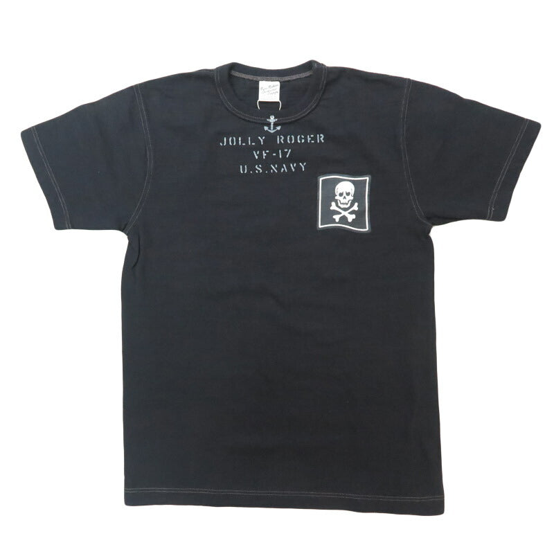 バズリクソンズ BUZZ RICKSON'S スラブヤーン 半袖 Tシャツ プリント "VF-17 JOLLY ROGER" BR79561
