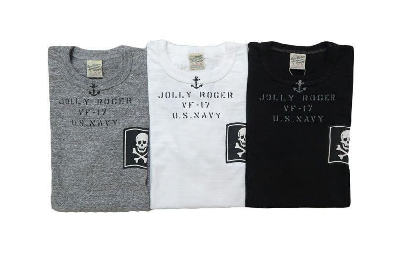 バズリクソンズ BUZZ RICKSON'S スラブヤーン 半袖 Tシャツ プリント "VF-17 JOLLY ROGER" BR79561