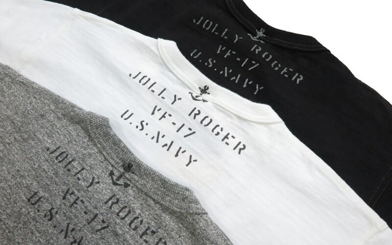 バズリクソンズ BUZZ RICKSON'S スラブヤーン 半袖 Tシャツ プリント "VF-17 JOLLY ROGER" BR79561