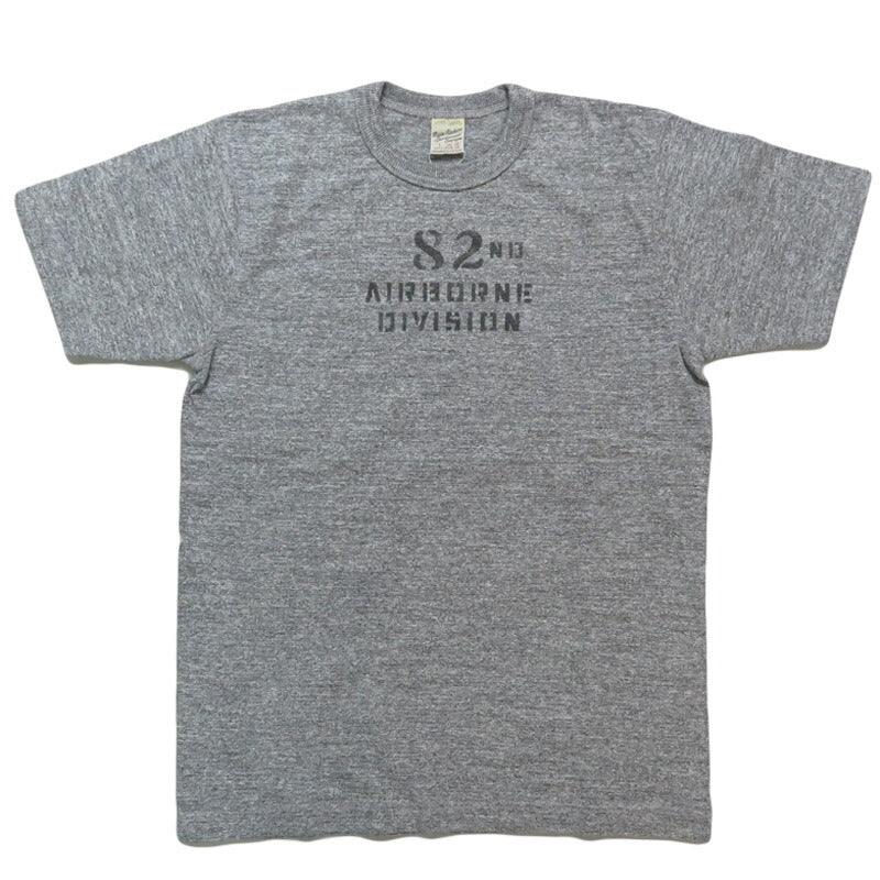 BUZZ RICKSON'S บัซ ริคสันส์ เสื้อยืดแขนสั้นผ้าสแล็บยาร์น พิมพ์ลาย "82nd AIRBORNE DIV." BR79564