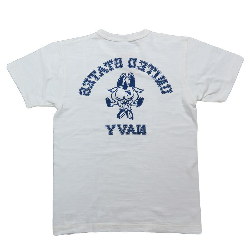 バズリクソンズ BUZZ RICKSON'S スラブヤーン 半袖 Tシャツ プリント "UNITED STATES NAVY" BR79566