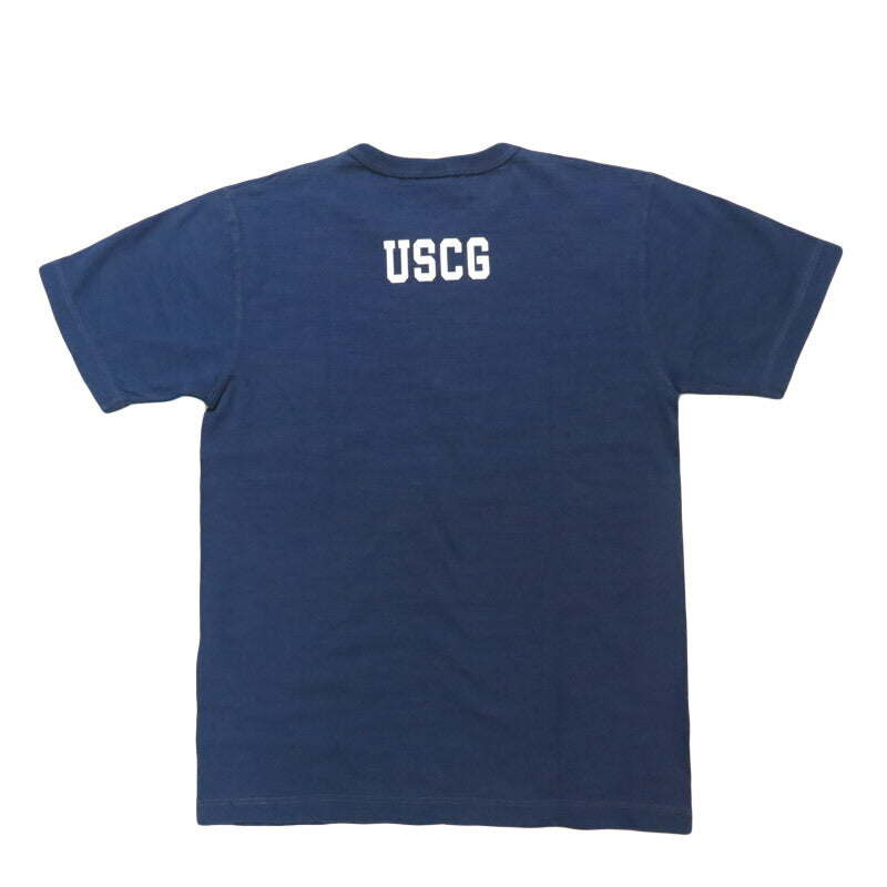 BUZZ RICKSON'S บัซ ริคสันส์ เสื้อยืดแขนสั้นผ้าสแล็บยาร์น พิมพ์ลาย "COAST GUARD" BR79567