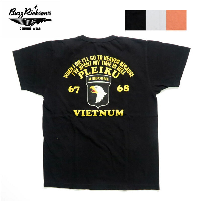 バズリクソンズ BUZZ RICKSON'S 半袖 Tシャツ アメリカ製 "PLEIKU VIETNUM " Made in U.S.A BR79623