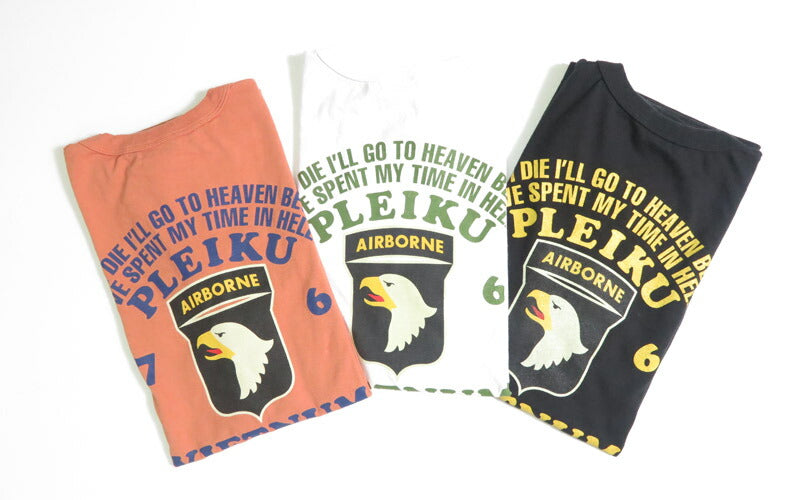 バズリクソンズ BUZZ RICKSON'S 半袖 Tシャツ アメリカ製 "PLEIKU VIETNUM " Made in U.S.A BR79623