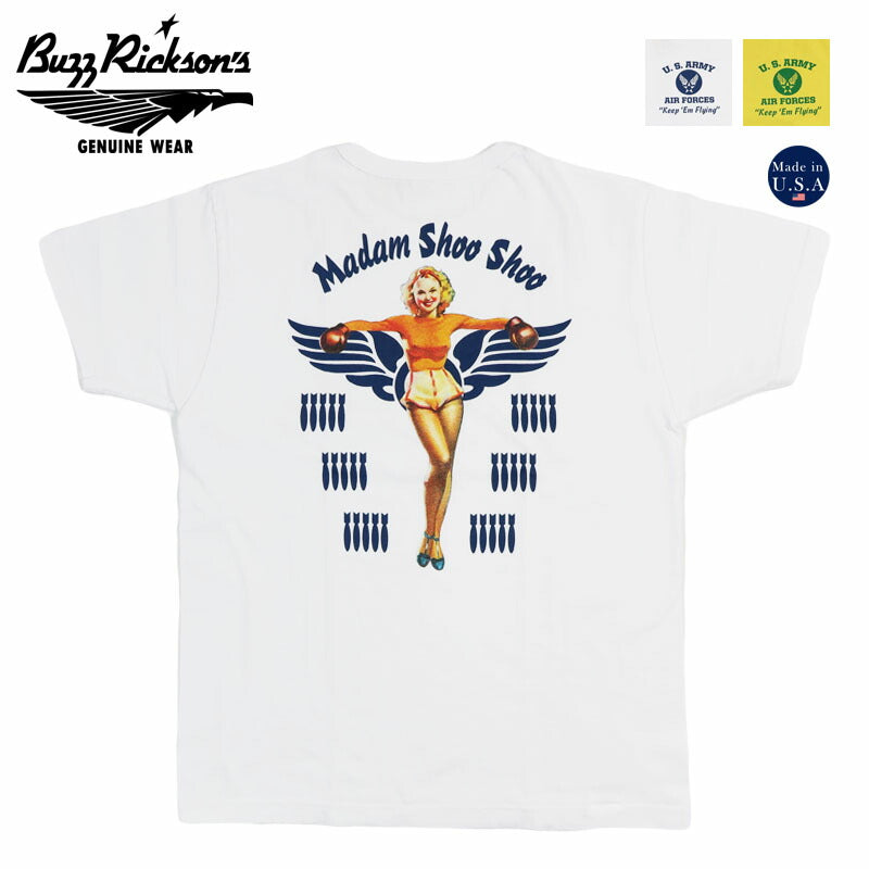 バズリクソンズ BUZZ RICKSON'S 半袖Tシャツ プリント S/S T-SHIRTS