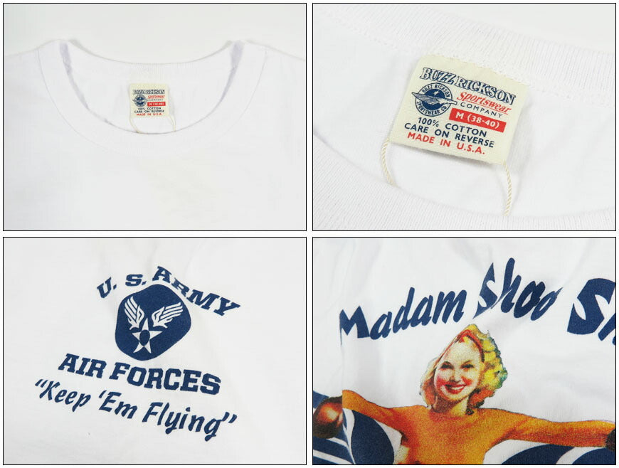 バズリクソンズ BUZZ RICKSON'S 半袖Tシャツ プリント S/S T-SHIRTS