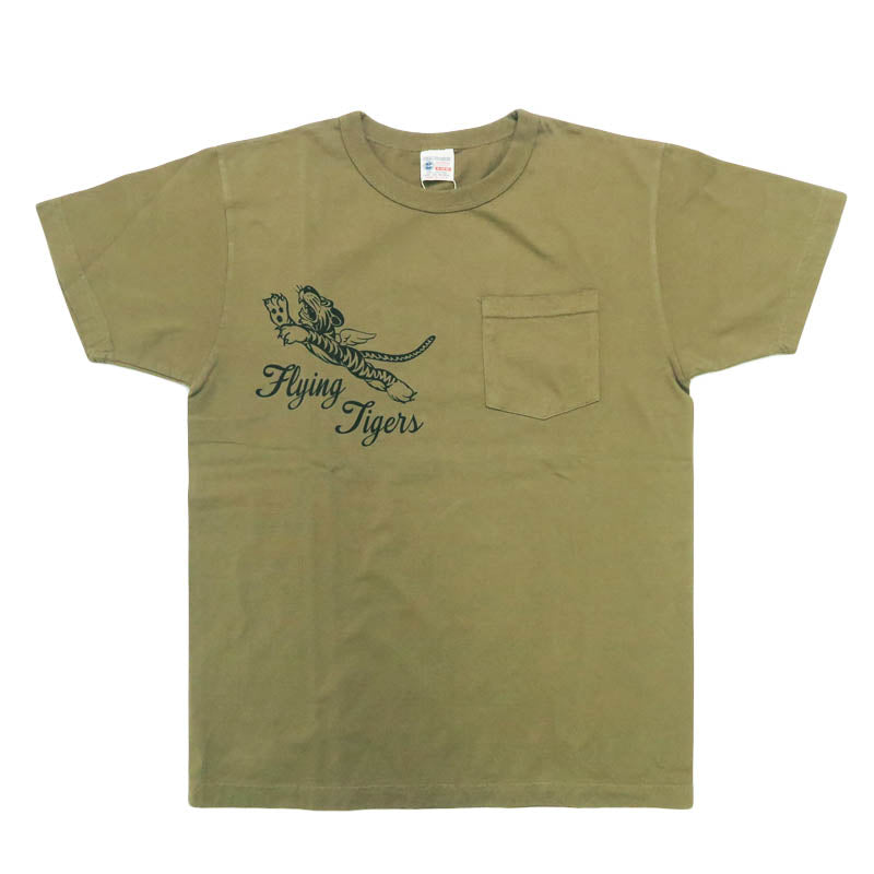 バズリクソンズ BUZZ RICKSON'S 半袖 ポケットTシャツ プリント