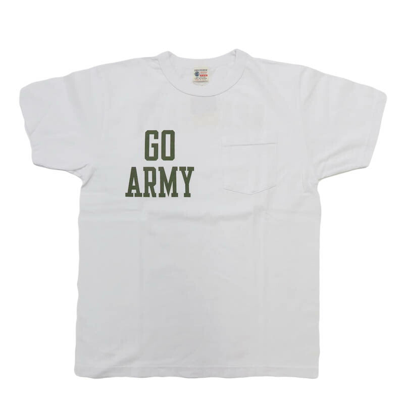บัซริคสันส์ BUZZ RICKSON'S เสื้อยืดแขนสั้นมีช่องกระเป๋า พิมพ์ลาย "GO ARMY" ผลิตในสหรัฐอเมริกา BR79710【คอลเลกชันฤดูใบไม้ผลิ/ฤดูร้อน 2026】