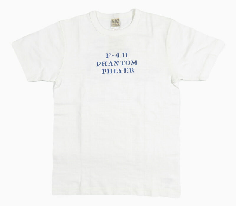 バズリクソンズ BUZZ RICKSON'S เสื้อยืดแขนสั้นผ้าสแล็บยาร์นพิมพ์ลาย "PHANTOM PHLYER" BR79730【คอลเลกชันฤดูใบไม้ผลิ/ฤดูร้อน 2026】