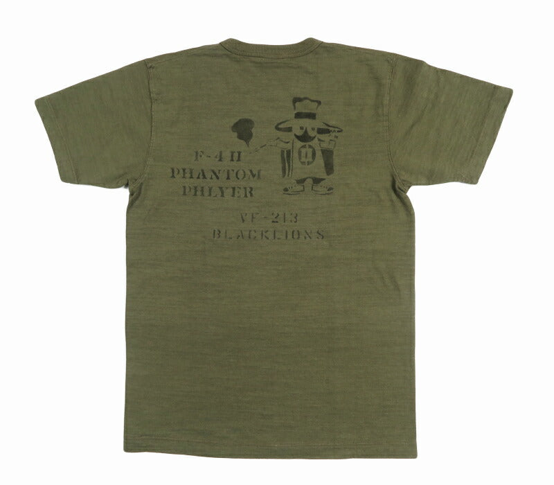 バズリクソンズ BUZZ RICKSON'S スラブヤーン 半袖 Tシャツ プリント