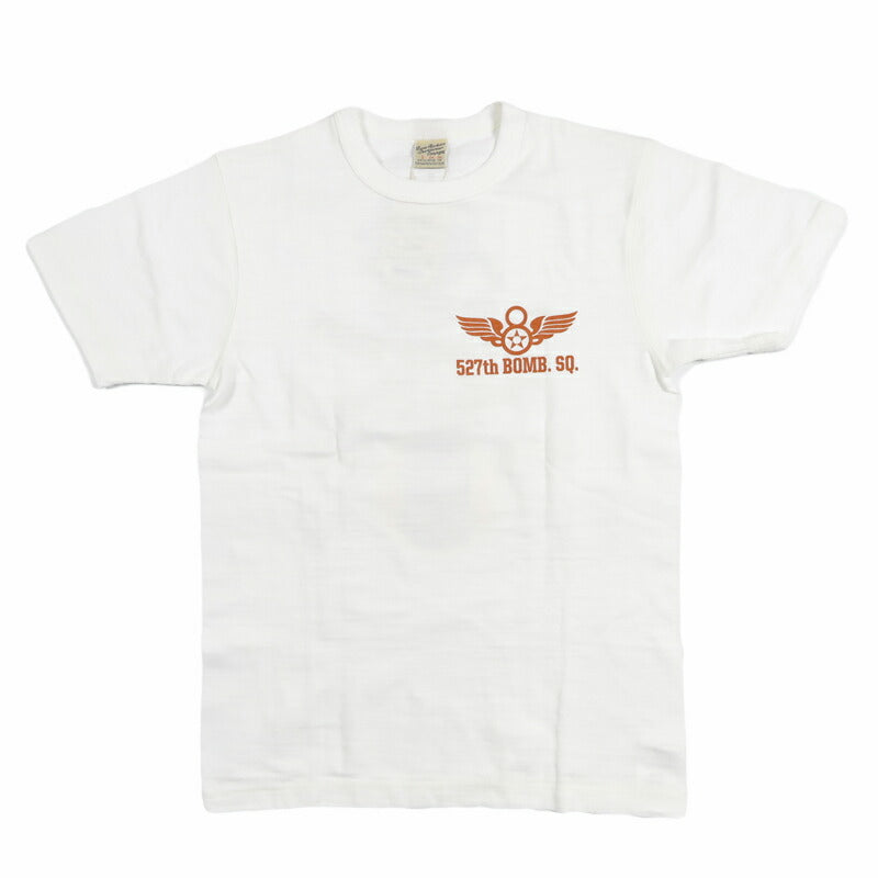 バズリクソンズ BUZZ RICKSON'S スラブヤーン 半袖 Tシャツ プリント "527th BOMB.SQ." BR79731【2026年春夏新作】
