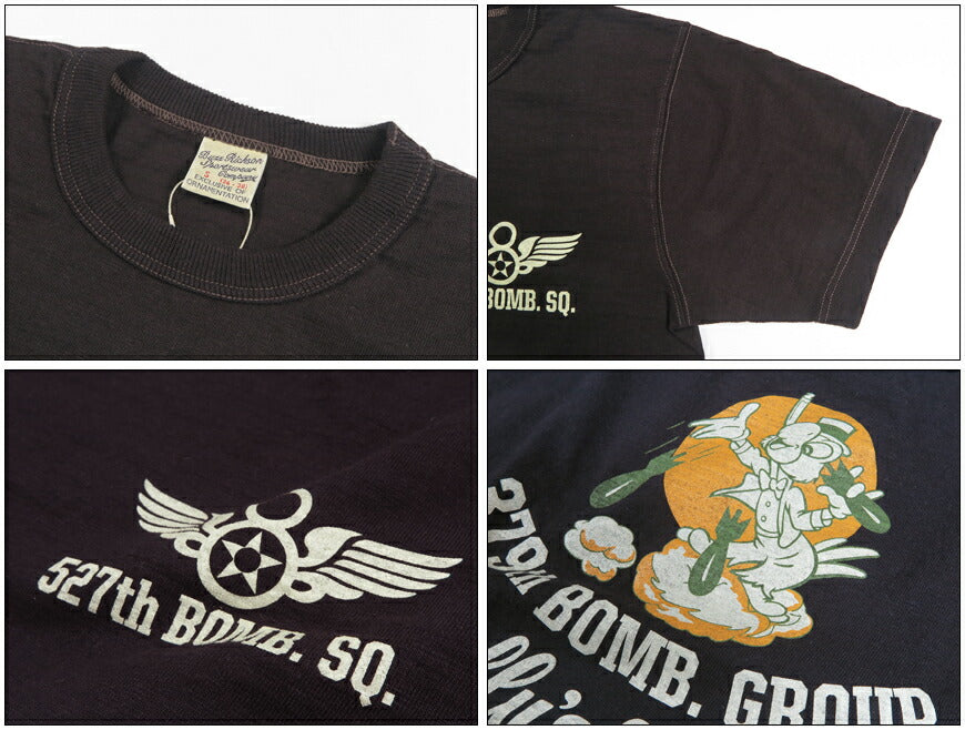 バズリクソンズ BUZZ RICKSON'S スラブヤーン 半袖 Tシャツ プリント
