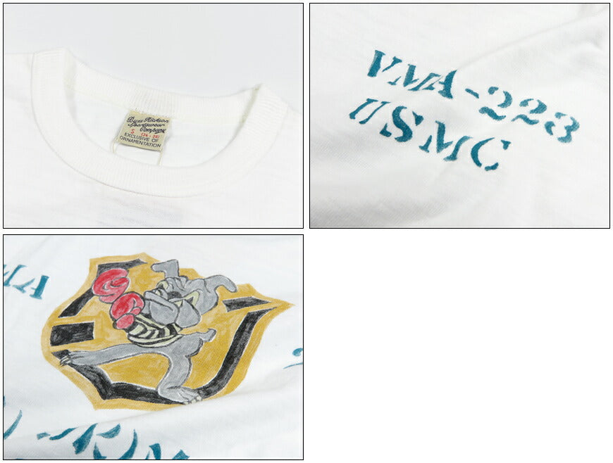 バズリクソンズ BUZZ RICKSON'S スラブヤーン 半袖 Tシャツ プリント