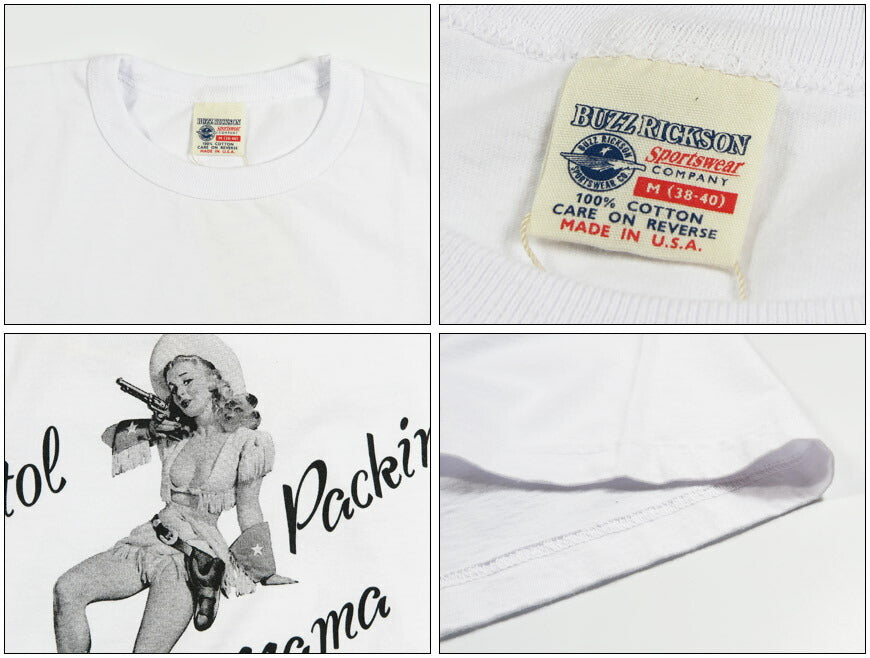 バズリクソンズ BUZZ RICKSON'S 半袖Tシャツ プリント S/S T-SHIRTS