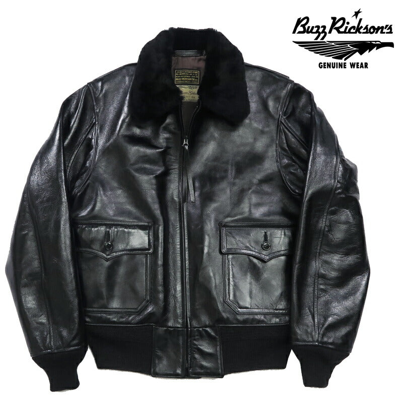 バズリクソンズ Buzz Rickson's WILLIAM GIBSON BLACK AN-J3A ホースハイド ブラック ウィリアムギブソン レザー 馬革 G-1 BR80655