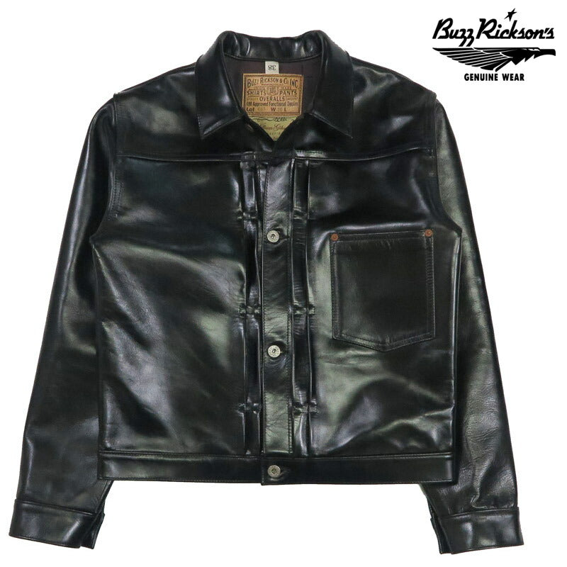 バズリクソンズ Buzz Rickson's ブラック ホースハイド レザー ジャケット 2ndタイプ WILLIAM GIBSON COLLECTION ウィリアムギブソン BR80665