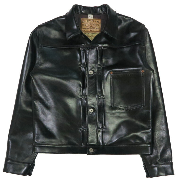 バズリクソンズ Buzz Rickson's ブラック ホースハイド レザー ジャケット 2ndタイプ WILLIAM GIBSON COLLECTION ウィリアムギブソン BR80665