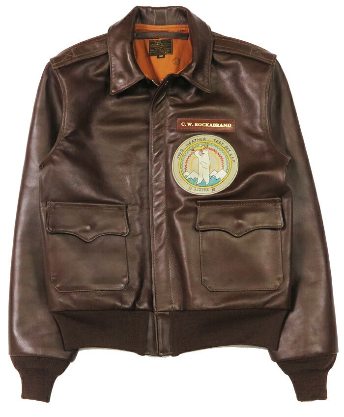 บัซริคสัน Buzz Rickson's เสื้อแจ็กเก็ตบิน A-2 ระบายสีมือ IN ALASKA No.W535 ac 29191 BUZZ RICKSON CLO.CO. BR80667