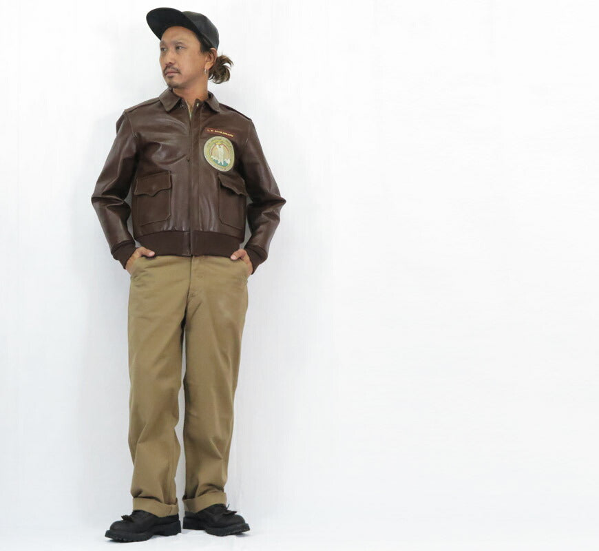 บัซริคสัน Buzz Rickson's เสื้อแจ็กเก็ตบิน A-2 ระบายสีมือ IN ALASKA No.W535 ac 29191 BUZZ RICKSON CLO.CO. BR80667