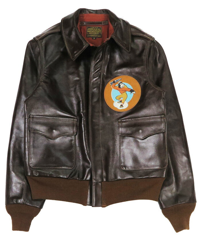 バズリクソンズ Buzz Rickson's A-2 フライトジャケット ROUGHWEAR CLOTHING CO. 451st BOMB.SQ. MISTER PERIOD TWICE ANILINE HAND FINISHED BR80668