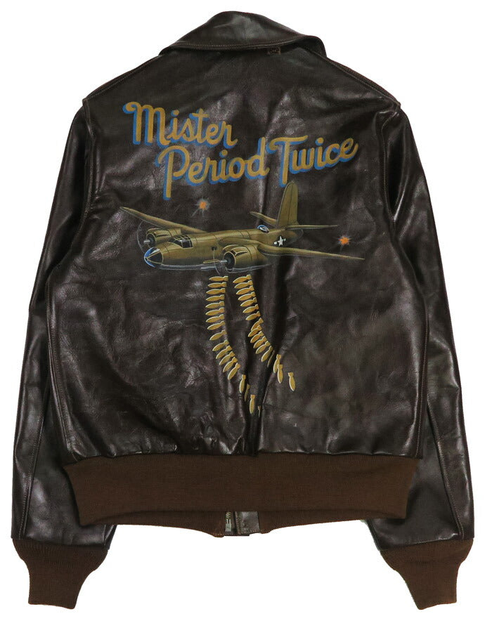 バズリクソンズ Buzz Rickson's A-2 フライトジャケット ROUGHWEAR CLOTHING CO. 451st BOMB.SQ. MISTER PERIOD TWICE ANILINE HAND FINISHED BR80668