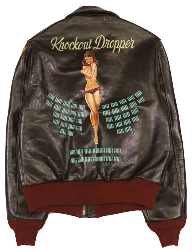 バズリクソンズ Buzz Rickson's A-2 フライトジャケット ハンドペイント KNOCKOUT DROPPER CONTRACT No.W535 ac-21996 BUZZ RICKSON CLO.CO. BR80669