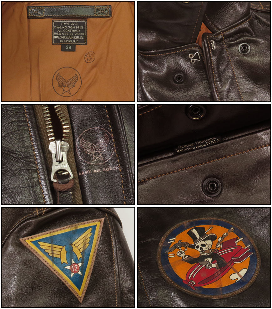 バズリクソンズ Buzz Rickson's A-2 フライトジャケット ハンドペイント KNOCKOUT DROPPER CONTRACT No.W535 ac-21996 BUZZ RICKSON CLO.CO. BR80669