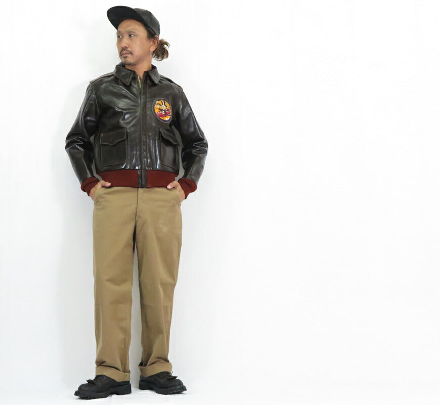 バズリクソンズ Buzz Rickson's A-2 フライトジャケット ハンドペイント KNOCKOUT DROPPER CONTRACT No.W535 ac-21996 BUZZ RICKSON CLO.CO. BR80669