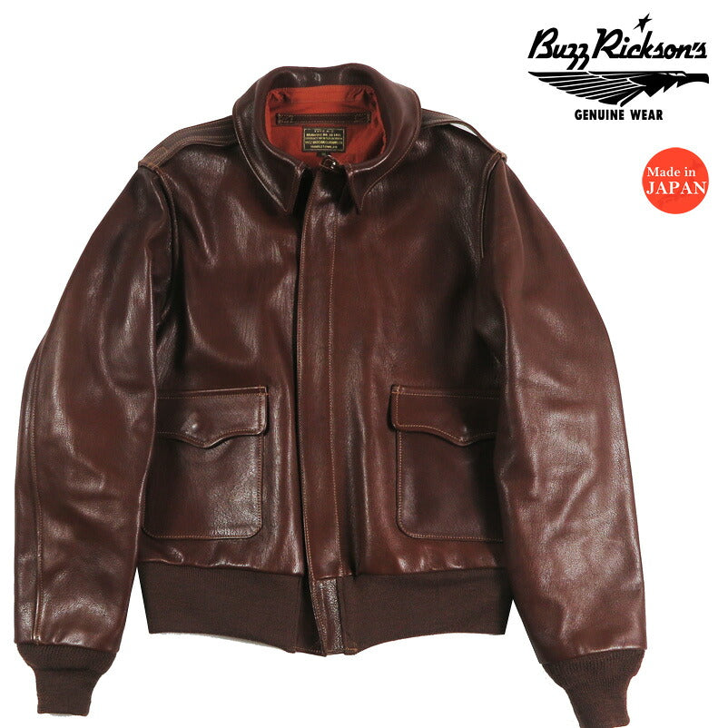 Buzz Rickson's A-2-vluchtjack van geitenleer, BUZZ RICKSON CLO.CO. CONTRACT No.18091 BR80686 【Nieuwe herfst-wintercollectie 2026】