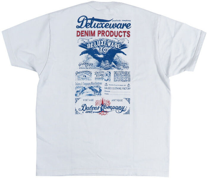 デラックスウェア DELUXEWARE 半袖 Ｔシャツ 厚手 ヘビーウエイト12.5oz DELUXEWARE & DALEE'S BRG-DD5 特製デニムコインケース付き【2026年春夏新作】