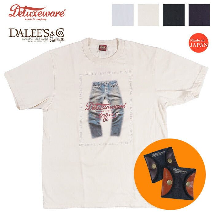 デラックスウェア DELUXEWARE 半袖 Ｔシャツ 8.5oz吊天竺 DELUXEWARE & DALEE'S BRG-DD6 特製デニムコインケース付き【2026年春夏新作】