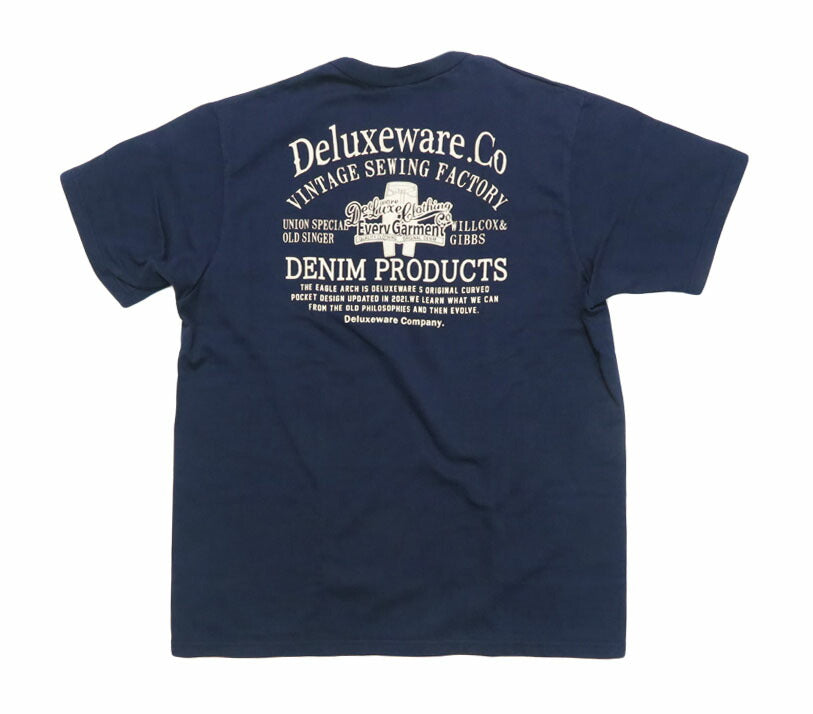 デラックスウェア DELUXEWARE Kaos Lengan Pendek Cetak Rajutan Gantung Union Special Seri SDTS(BRGD) Desain Logo BRGD-253