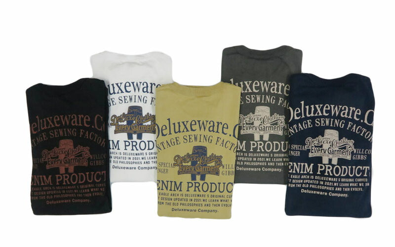 デラックスウェア DELUXEWARE Kaos Lengan Pendek Cetak Rajutan Gantung Union Special Seri SDTS(BRGD) Desain Logo BRGD-253