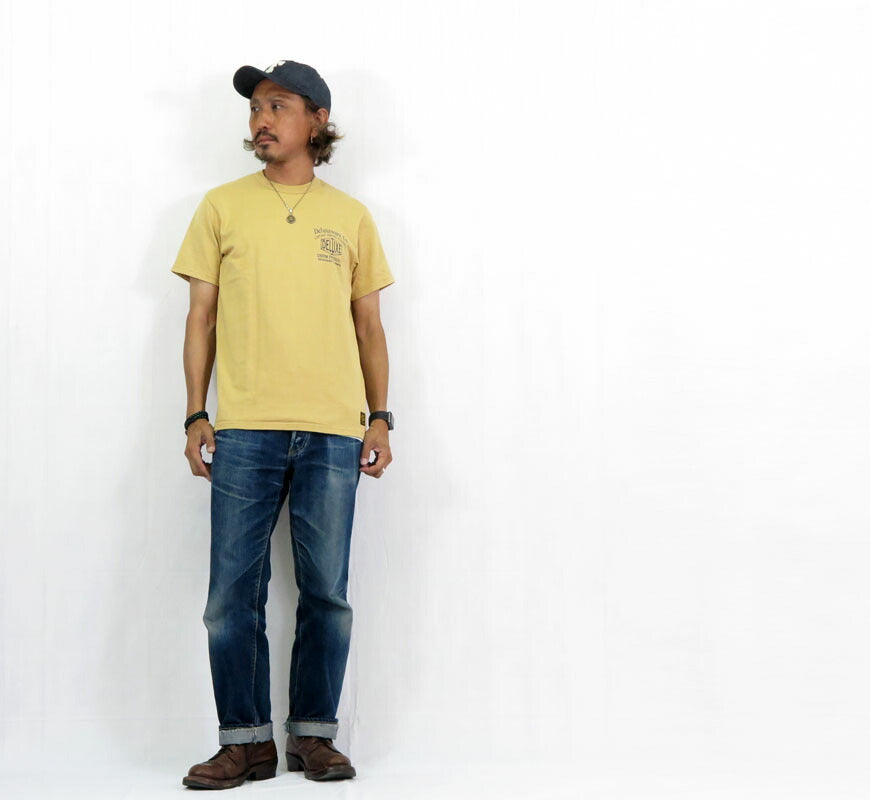 デラックスウェア DELUXEWARE Kaos Lengan Pendek Cetak Rajutan Gantung Union Special Seri SDTS(BRGD) Desain Logo BRGD-253