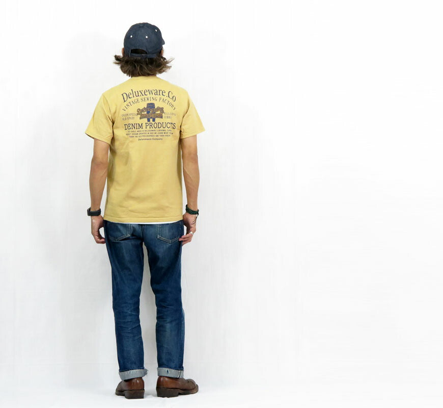 デラックスウェア DELUXEWARE Kaos Lengan Pendek Cetak Rajutan Gantung Union Special Seri SDTS(BRGD) Desain Logo BRGD-253