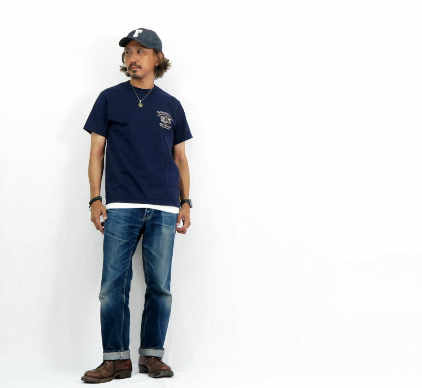 デラックスウェア DELUXEWARE Kaos Lengan Pendek Cetak Rajutan Gantung Union Special Seri SDTS(BRGD) Desain Logo BRGD-253