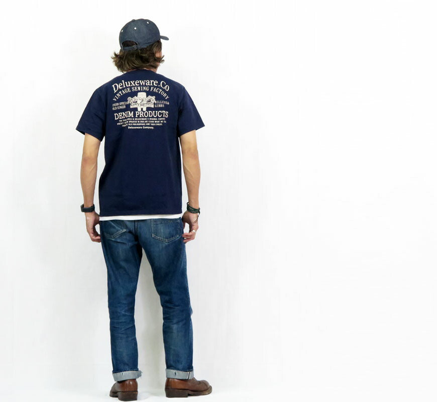 デラックスウェア DELUXEWARE Kaos Lengan Pendek Cetak Rajutan Gantung Union Special Seri SDTS(BRGD) Desain Logo BRGD-253