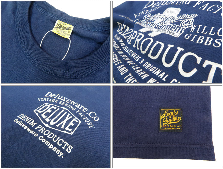 デラックスウェア DELUXEWARE Kaos Lengan Pendek Cetak Rajutan Gantung Union Special Seri SDTS(BRGD) Desain Logo BRGD-253
