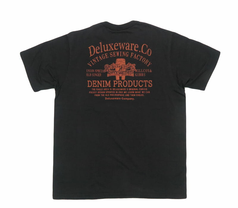 デラックスウェア DELUXEWARE Kaos Lengan Pendek Cetak Rajutan Gantung Union Special Seri SDTS(BRGD) Desain Logo BRGD-253