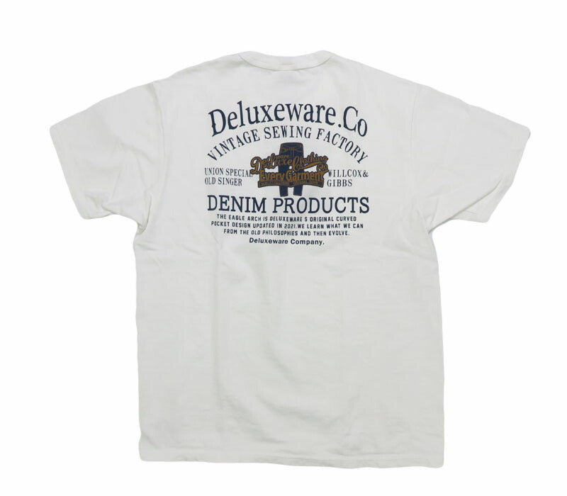 デラックスウェア DELUXEWARE Kaos Lengan Pendek Cetak Rajutan Gantung Union Special Seri SDTS(BRGD) Desain Logo BRGD-253