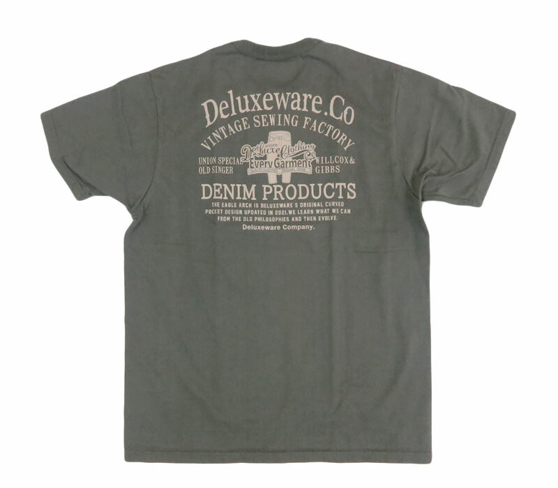 デラックスウェア DELUXEWARE Kaos Lengan Pendek Cetak Rajutan Gantung Union Special Seri SDTS(BRGD) Desain Logo BRGD-253