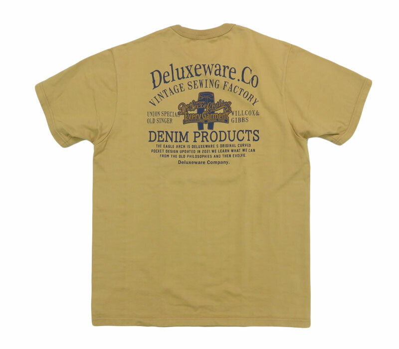 デラックスウェア DELUXEWARE Kaos Lengan Pendek Cetak Rajutan Gantung Union Special Seri SDTS(BRGD) Desain Logo BRGD-253