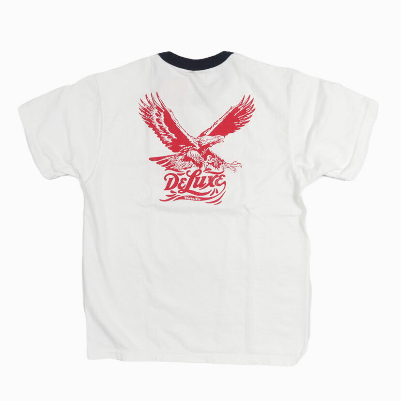 デラックスウェア DELUXEWARE 半袖 リンガーＴシャツ ロゴプリント 吊り編み ユニオンスペシャル BRGD-265【2026年春夏新作】