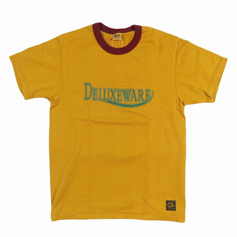 デラックスウェア DELUXEWARE 半袖 リンガーＴシャツ ロゴプリント 吊り編み ユニオンスペシャル BRGD-265【2026年春夏新作】