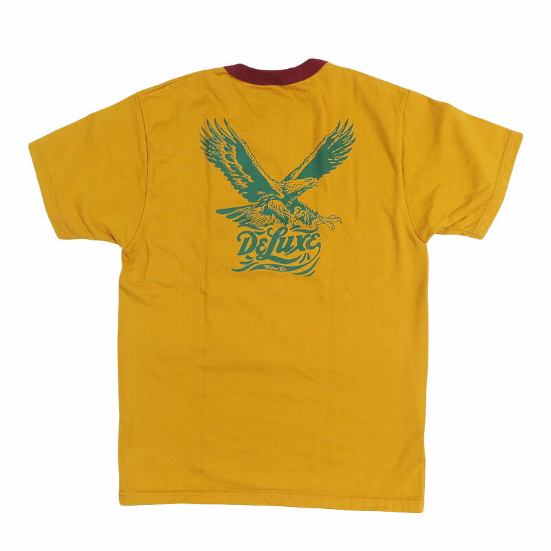 デラックスウェア DELUXEWARE 半袖 リンガーＴシャツ ロゴプリント 吊り編み ユニオンスペシャル BRGD-265【2026年春夏新作】