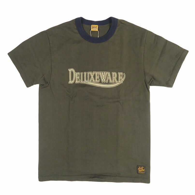 DELUXEWARE Short Sleeve Ringer T-shirt Logo Print Loopwheeled Union Special BRGD-265 [Spring/Summer 2026 Collection]
