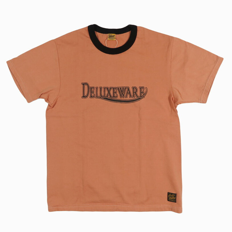デラックスウェア DELUXEWARE 半袖 リンガーＴシャツ ロゴプリント 吊り編み ユニオンスペシャル BRGD-265【2026年春夏新作】